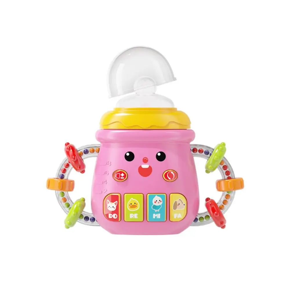 

Newborn Baby Bottle Toy Soft Soothing Vocal Music Mobile Toddler Toys Educational Teether Rattles Electric Comfort Bottle