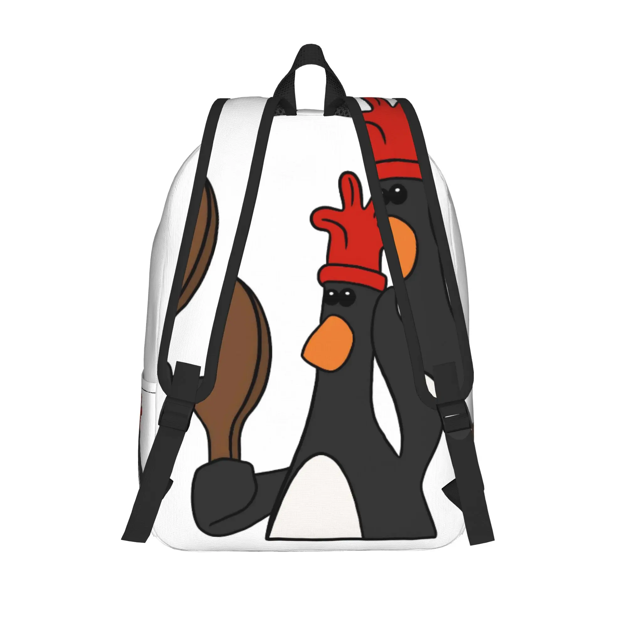 Feathers Penguin McGraws Backpack Men Women Casual School Business Daypack Chicken Disguise Funny College Shoulder Bag Sports