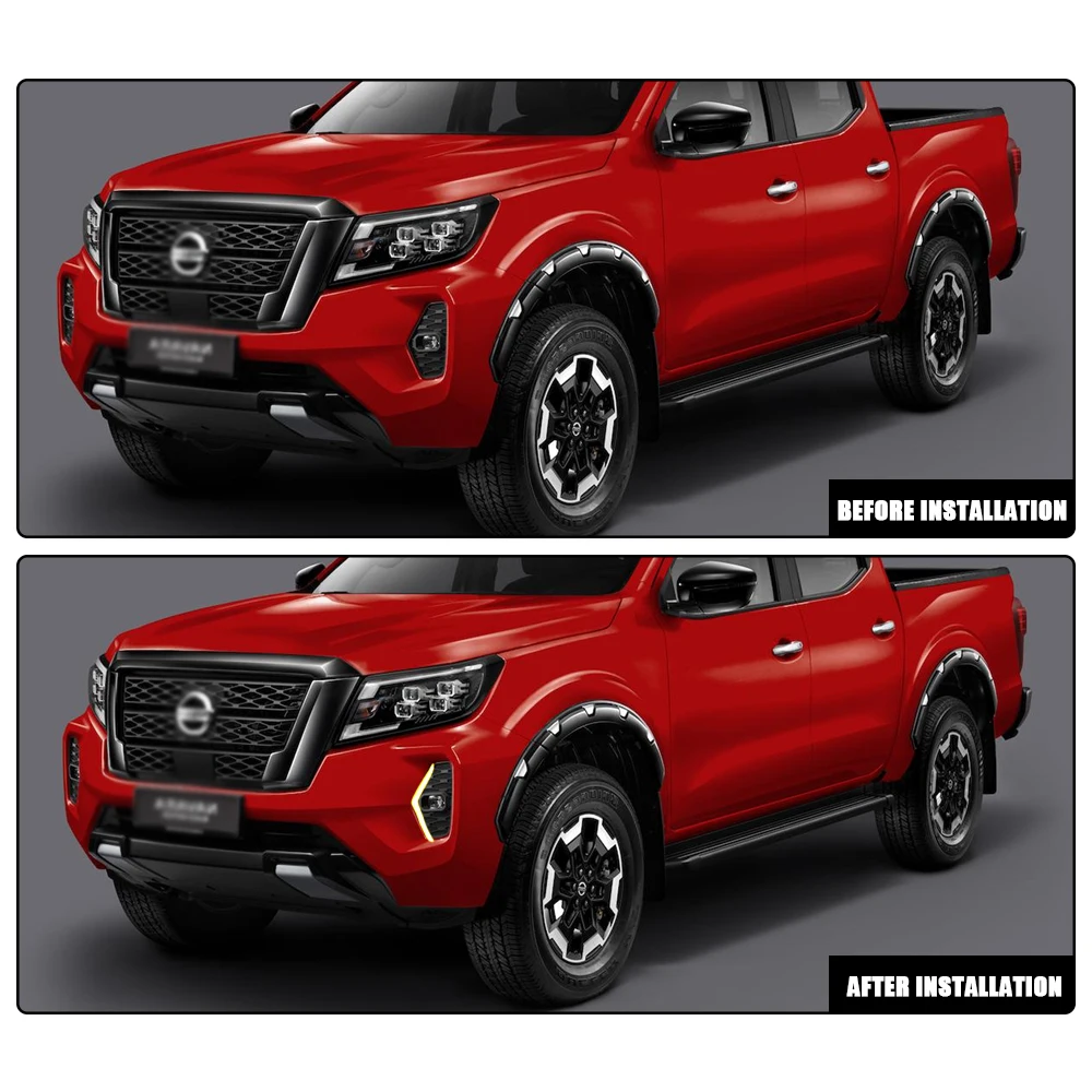 LED DRL Daytime Running Lights, Fog Lights for Nissan Navara Frontier Np300 2020 2021 2022 2023 Turn Signal Lamp Replacement - view 4