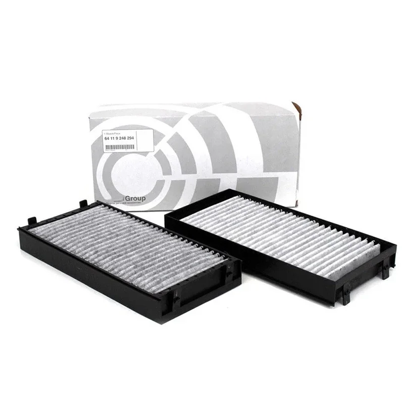 Aire acondicionado con filtro de cabina de coche de 2 piezas 64119248294   Para BMW E70 E71 E72 F15 F16 X5 3.0d 4.8i M50d 25d 35i 40d X6 carbón activado