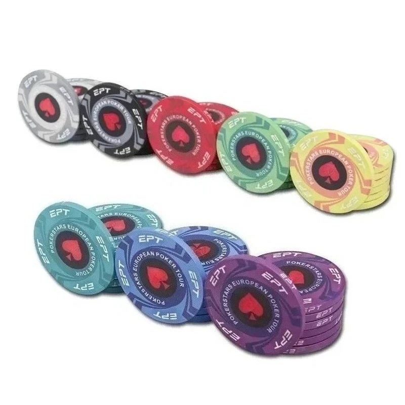 Chips de cerámica deportivos profesionales, portátiles, prácticos, ajedrez, póker, partido, Club, equipo de entretenimiento especial, 10 Uds.