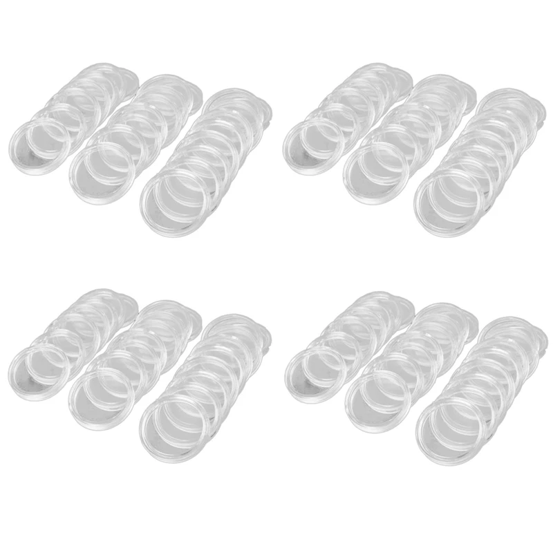 

400Pcs 21Mm Round Clear Plastic Coin Holder Capsules Box Storage Clear Round Display Cases Coin Holders