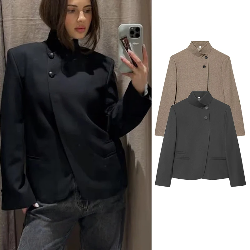 

Blazers Blouse Spring Women's 2026 New Fashion Loose Elegant Women's Warm Jackets Chic Youth Office Blazers Street Travel Coats