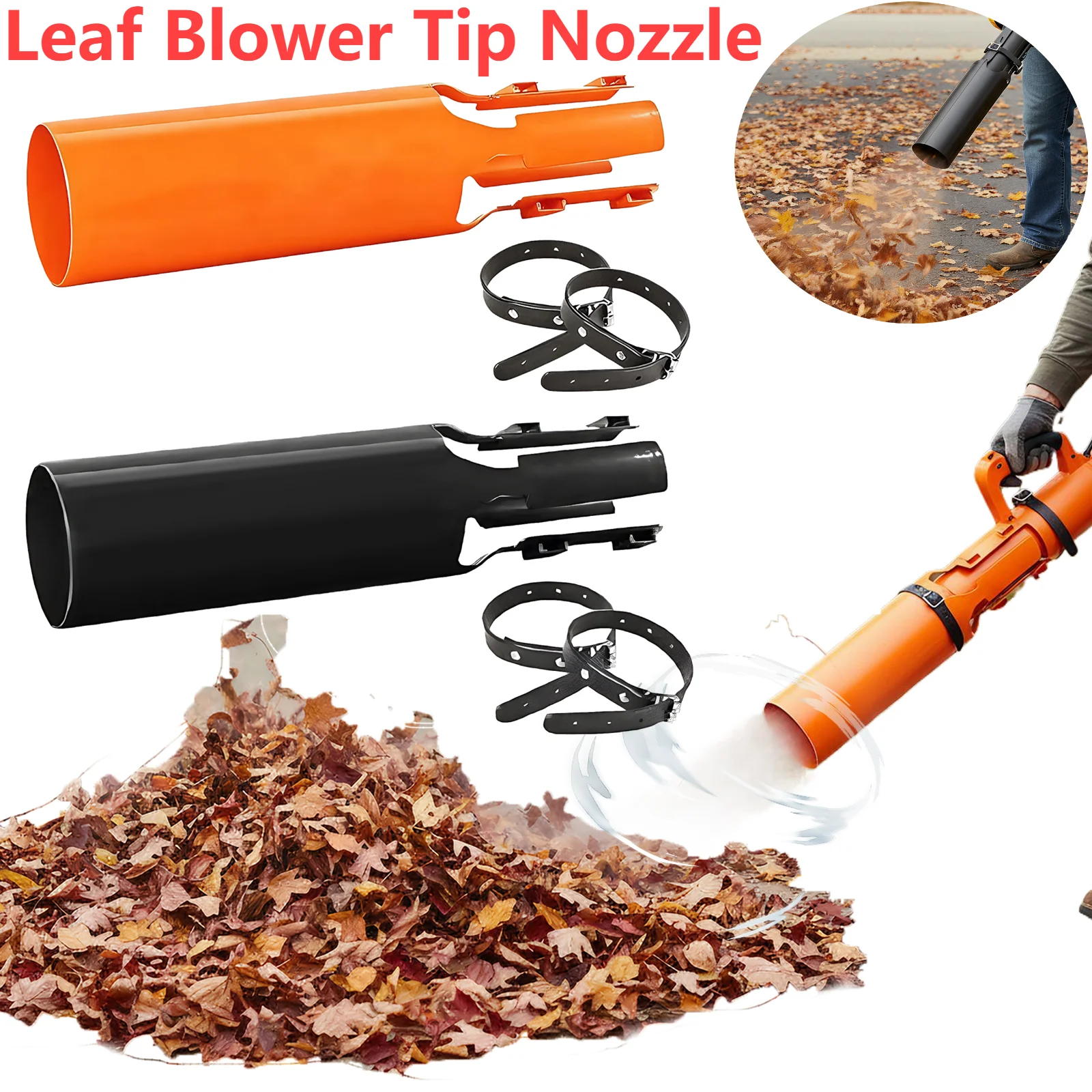 

Leaf Blower Air Booster Attachment Easy To Install Leaf Blower Tip Nozzle Airflow Amplifier for Faster Lawn Yard Cleanup