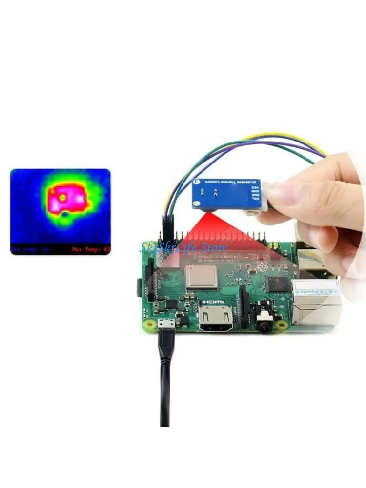 

E65E MLX90640 Массивная теплоизображение камера 32x24 пикселей 110 ° FOV MLX90640-D110 Модуль тепловой камеры для ESP32 RPI