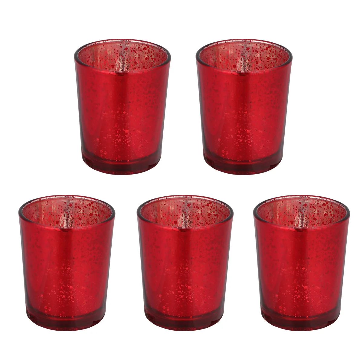 

5Pcs Glass Candlestick Premium Classic Shape Desktop Decoration Cup for Home Office Wedding Glass Candlestick