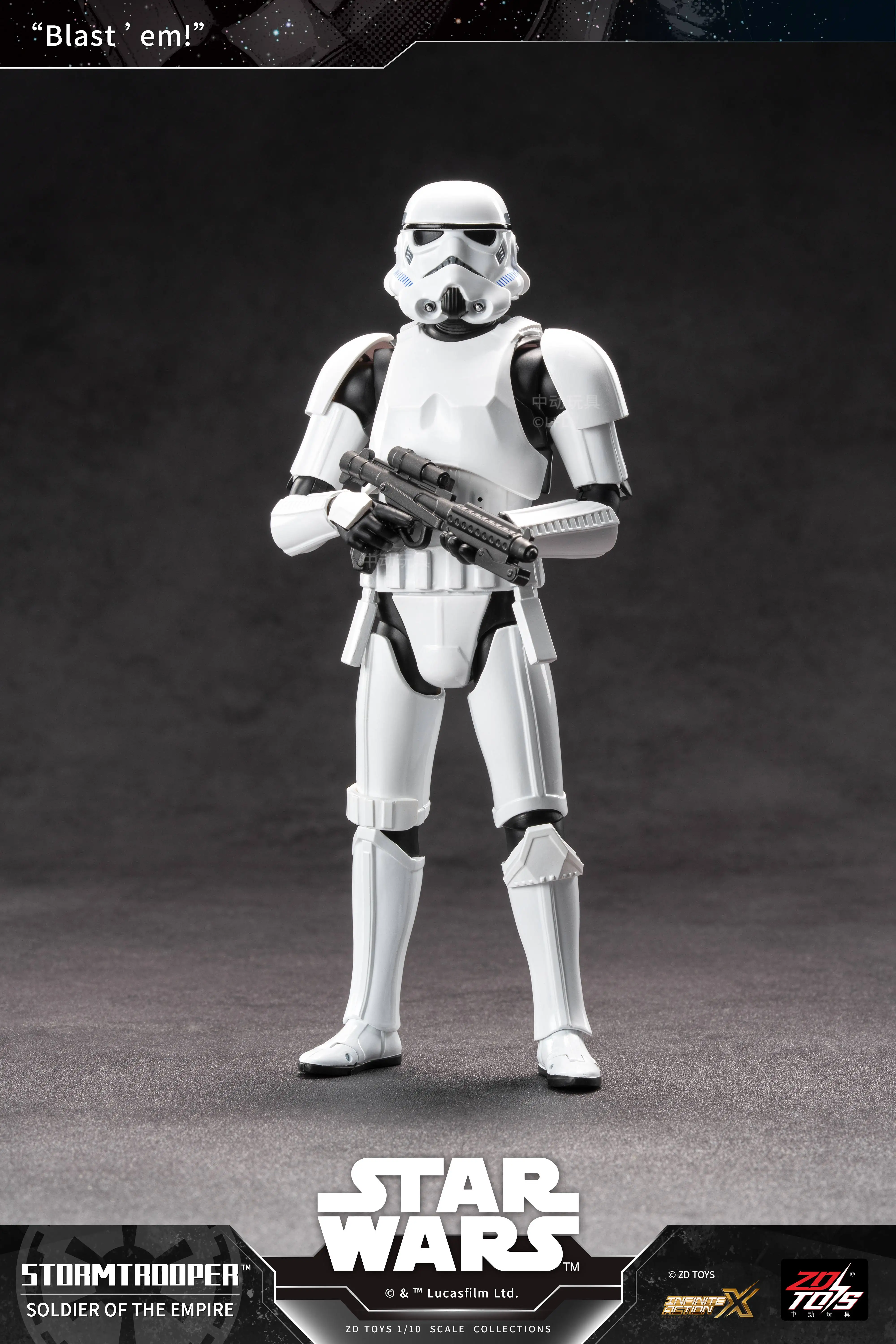 New ZD Toys 1/10 Star Wars The Mandalorian Grogu Luke Skywalker Darth Vader Storm Trooper Action Figures Anime Model Movable Toy view 4