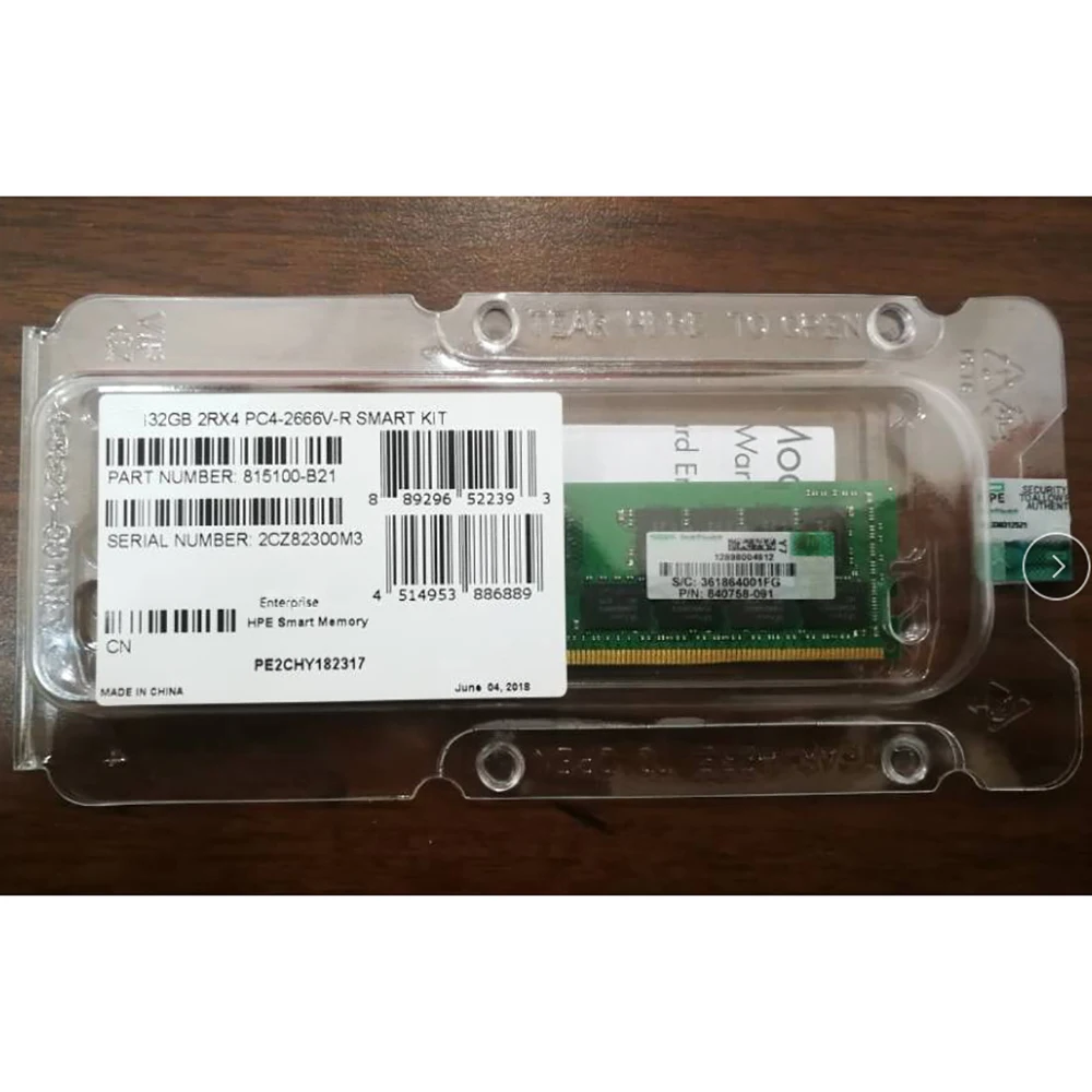Imagen 3: 1 Uds 815100-B21 850881-001 840758-091 32G DDR4 2666 REG para memoria de servidor HP