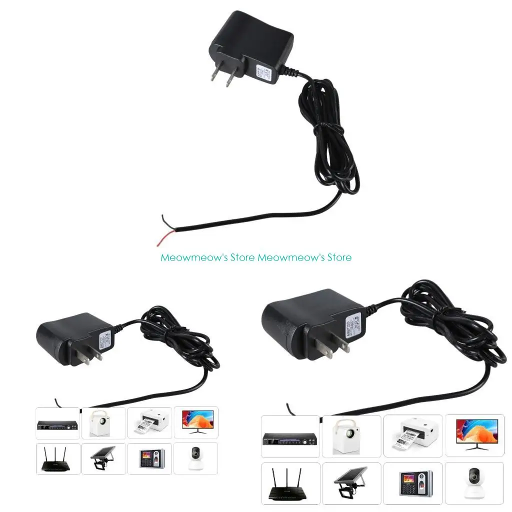 W91A US CLOP POWER CABLE 100V-240V إلى DC1.5V 1A AA/3A/C/D التزيل البطارية