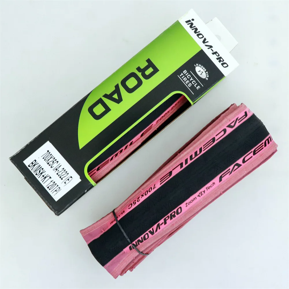 

INNOVA Road Bike Tires 225g Puncture Proof 700X25C 120 TP| Road Bike Tires Retro pink