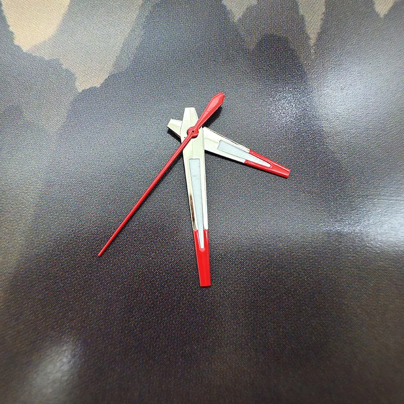 Lancette dell'orologio NH35 da 14,5 mm Lancette dell'orologio con blocco colore Puntatori luminosi rossi, argento e verdi adatti per movimento NH35 NH36 4R35 4R36 7S26