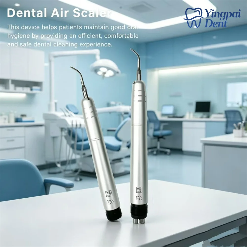 Dental Air Ultrasonic Scaler Handpiece with 3 Tips Calculus Plaque Stain Remover Teeth Whitening Cleaning Tool for Dental Clinic