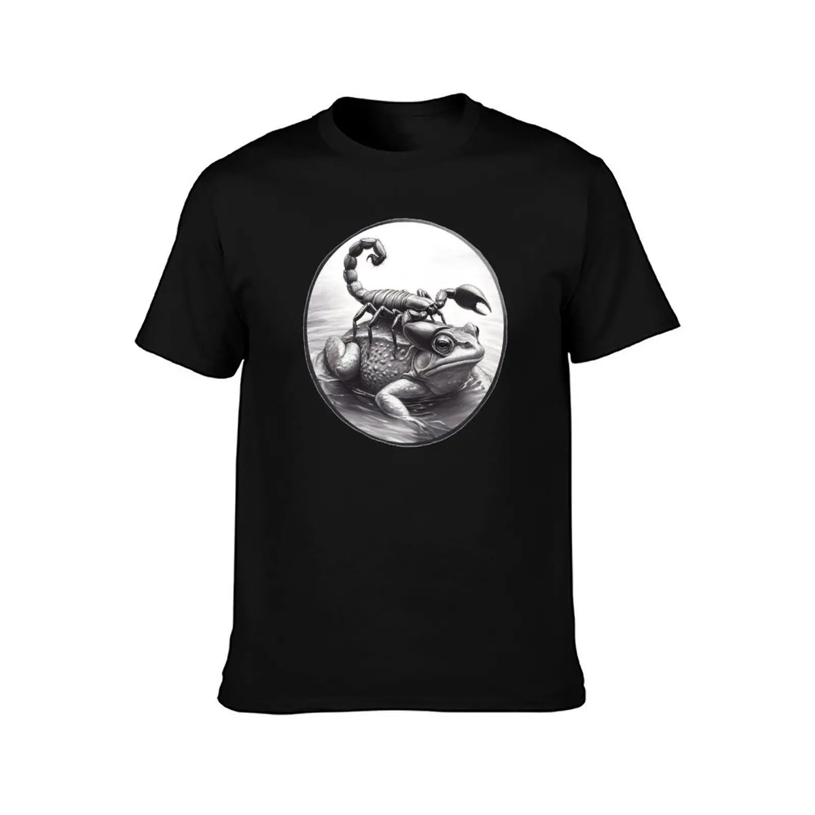 Scorpion and Frog T-Shirt anime tshirt oversizeds oversized anime figures Short sleeve tee men