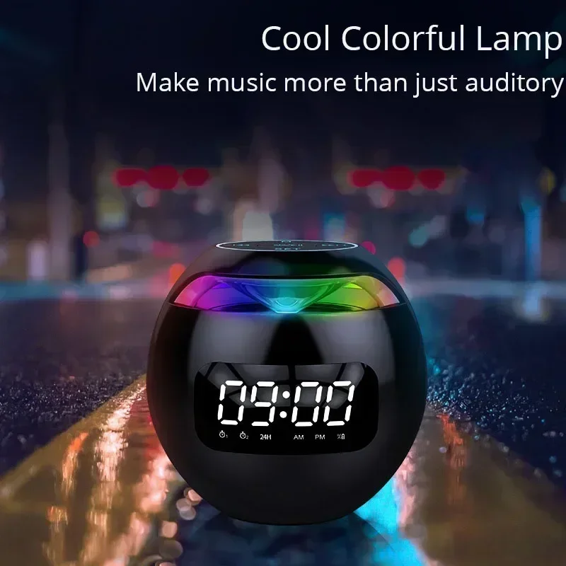 Mini Portable Colorful Bluetooth Speaker Household Ball Card Bluetooth Speaker G90 New Clock Lock and Load Spray
