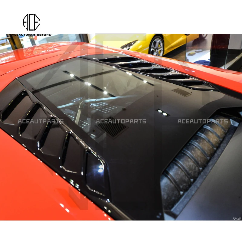 LP580 LP610 Rear Engine Cover OEM Style For Lamborghini Kit Huracan EVO Dry Carbon fiber Bonnet Hood Vents Car Accessories