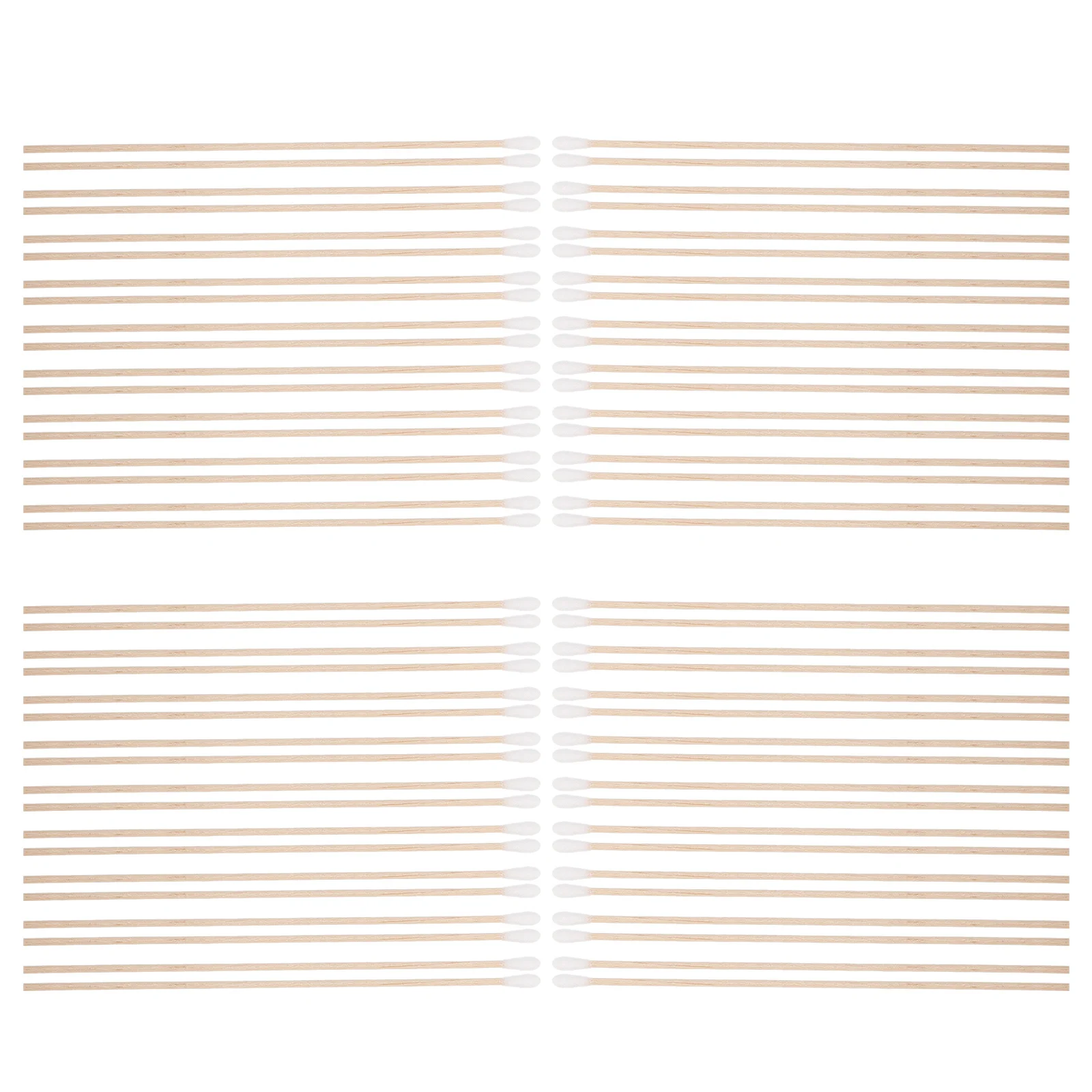100 Uds hisopos de algodón sin polvo mango de madera largo limpieza de orejas de algodón suave eliminación de maquillaje brotes médicos hisopos
