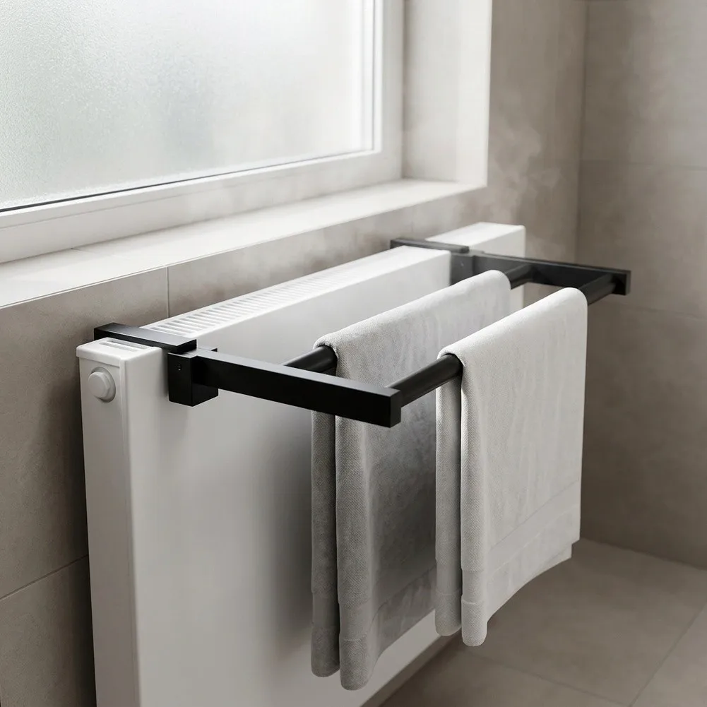 30 40 50cm Towel Rail Hanging Towel Rail Radiator No Drilling Required Sturdy Material Compact And Space-saving