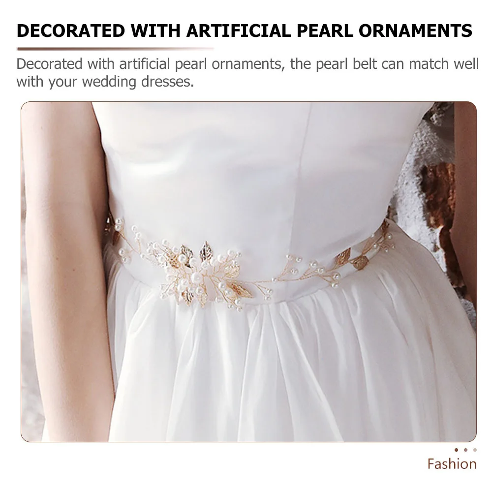 

Elegant Bridal Pearl Belt Wedding Dress Accessory for Women Exquisite Crafted with Ribbon Detailing Perfect for Ceremony Or