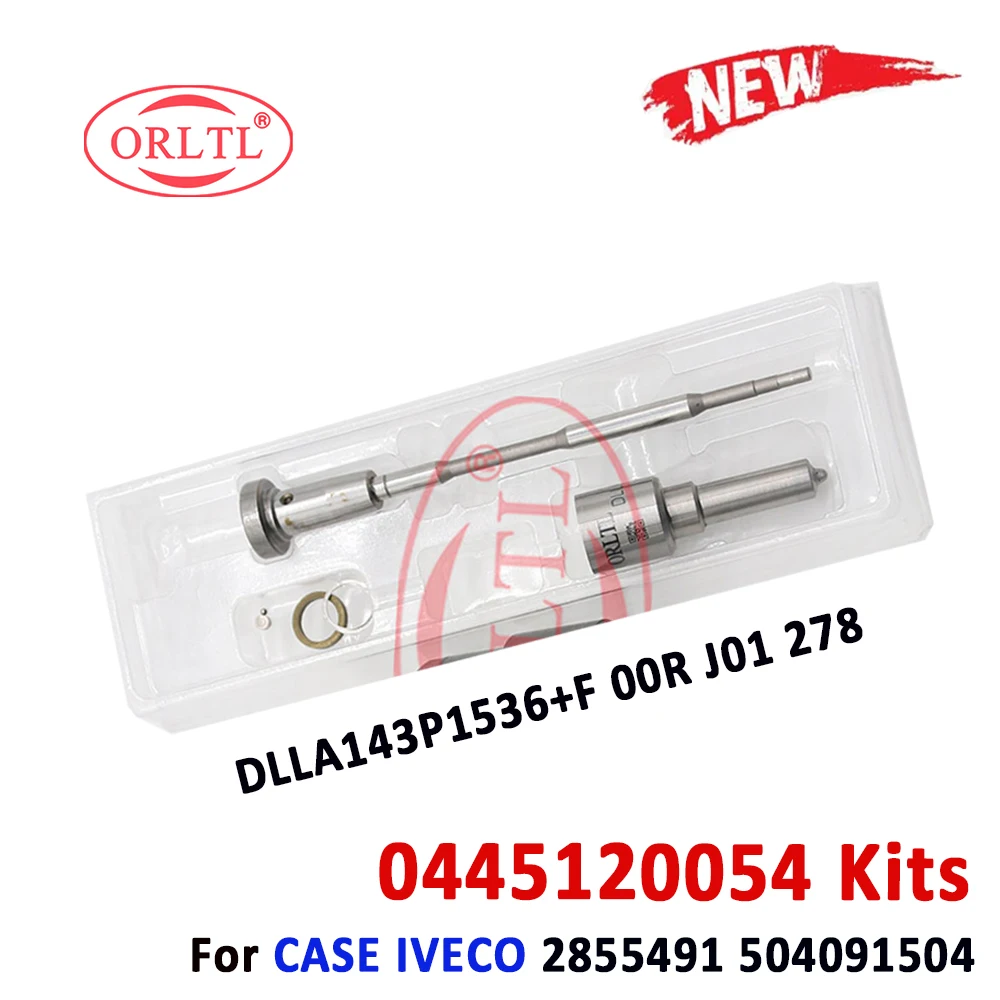 ORLTL 0445120054 Fuel Injector Kits Nozzle DLLA143P1536 0433171947 Valve F00RJ01278 for CASE IVECO 2855491 504091504 0986435545