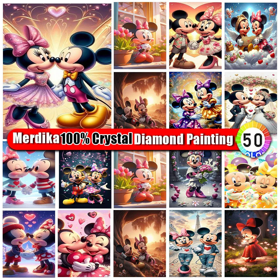 

Zipper Bag 100% Crystal "Disney Mickey Mouse" Diamond Painting 5D Full Square/Round DIY Diamond Embroidery Cartoon New 2024 Gift