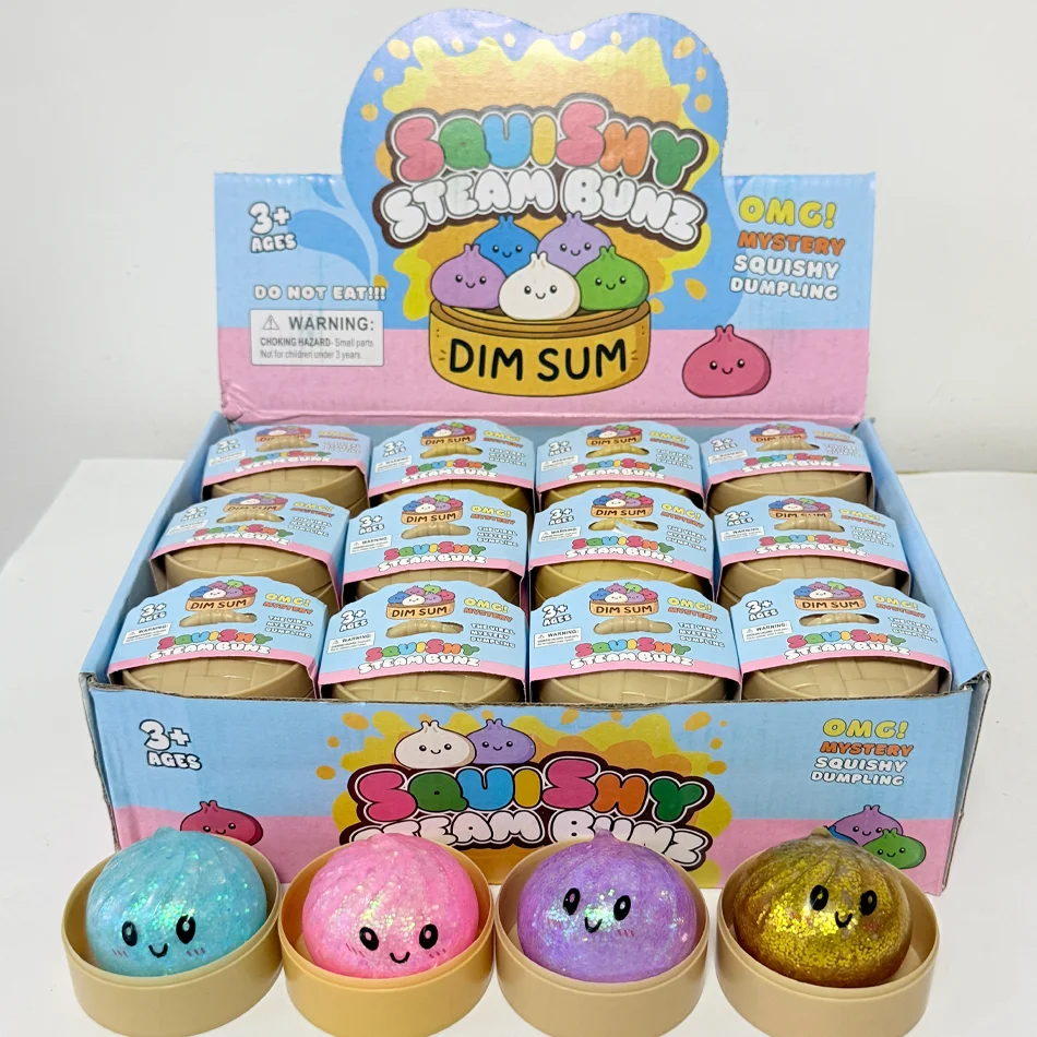 Blind Box Colorful Simulated Dumpling Squishy Relaxing Relieve Anxiety Antistress Enhance Happiness Rebound Squeeze Reliever Toy