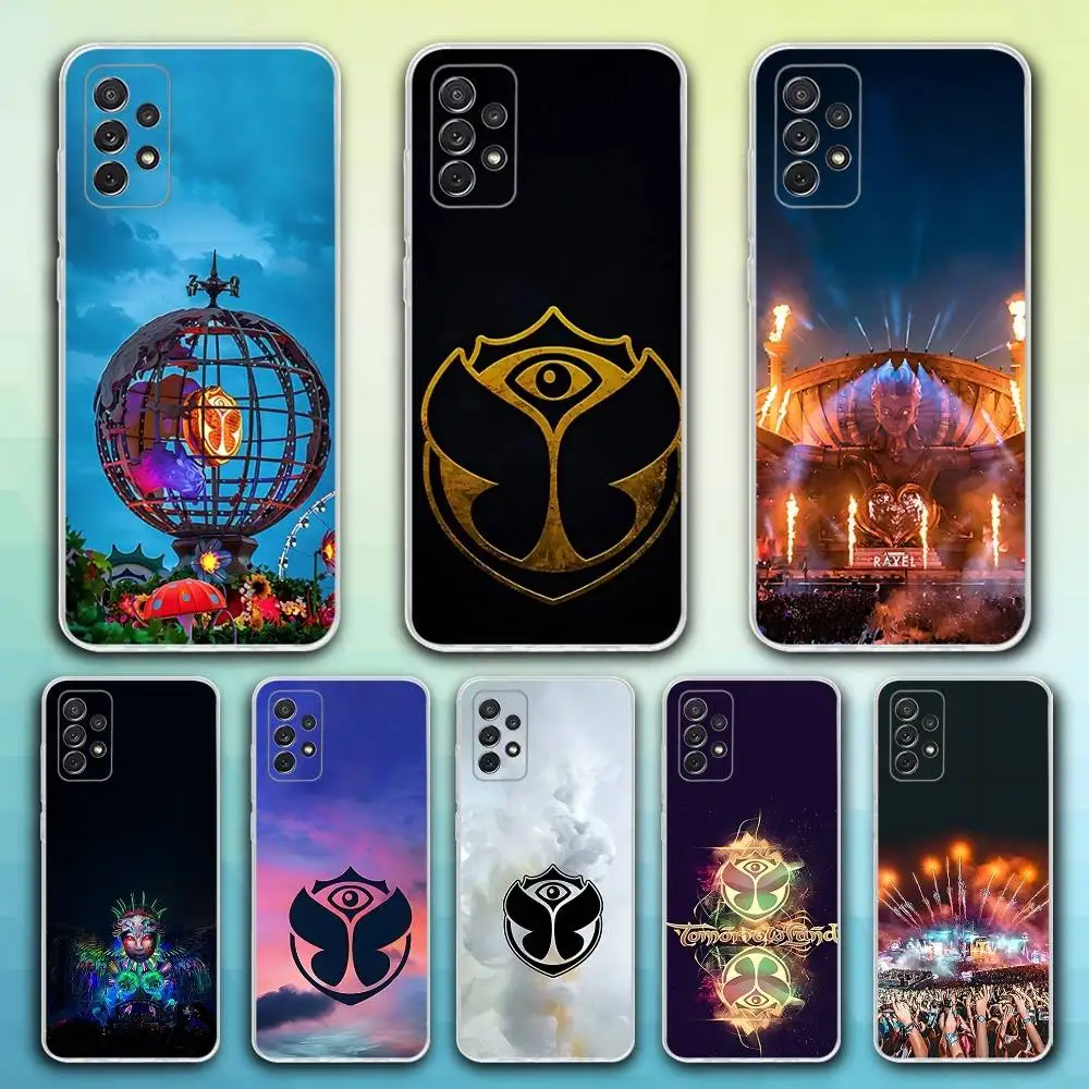 

T-TomorrowlandsS Music Phone Case For Samsung S30,23,21,22,20, FE lite,S10,9,8,7 PIus Note20ultra Soft Transparent