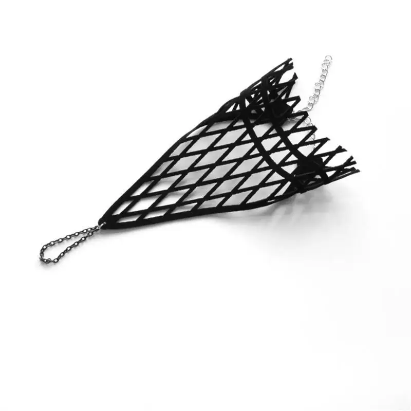 

39BB Готический браслет на палец Сетчатый браслет Черный браслет Регулируемый браслет Ювелирные изделия