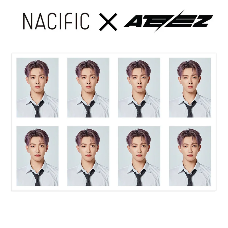 1pcs/set ATEEZ Group ID Photo 2024 NACIFIC Album LOMO Card 1 Inch