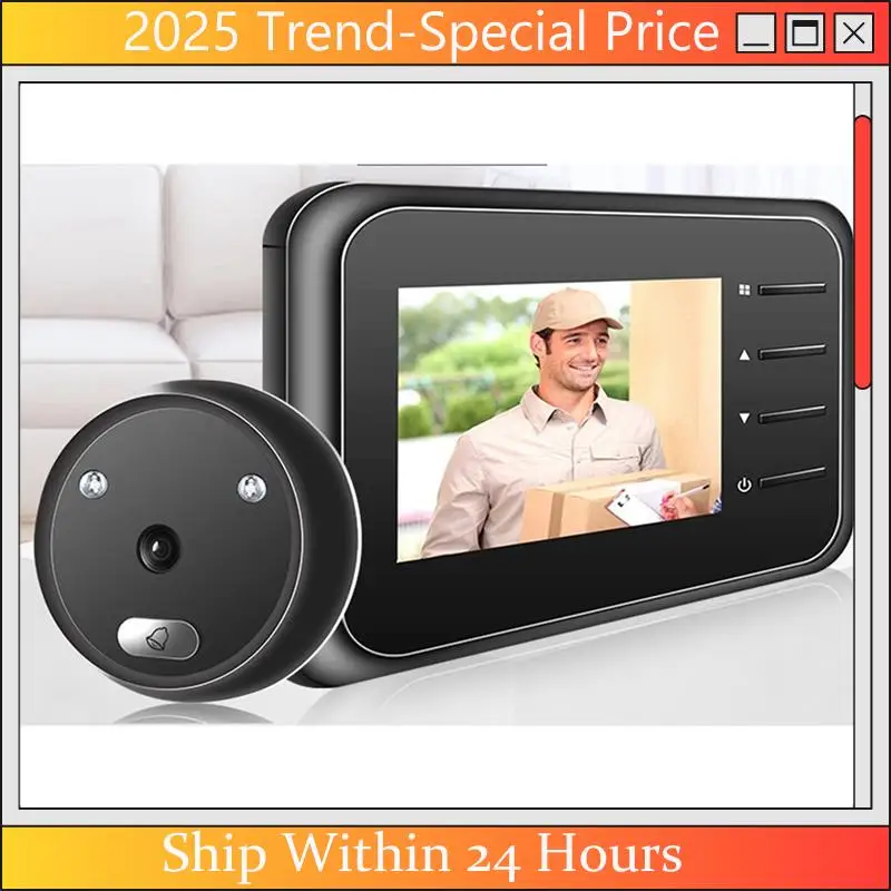 Zero Distance Visual Doorbell ไร้สาย HD กล้องป้องกันการโจรกรรมอิเล็กทรอนิกส์สมาร์ทแบบพกพามัลติฟังก์ชั่นกล้องใช้งานง่าย