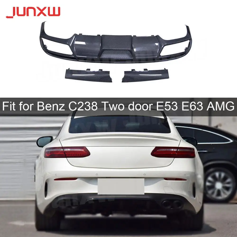 

Carbon Fiber Rear Bumper Diffuser Three-section for Mercedes Benz E Class C238 2Door E53 E63 AMG 2017-2022 Body Kits Styling FRP