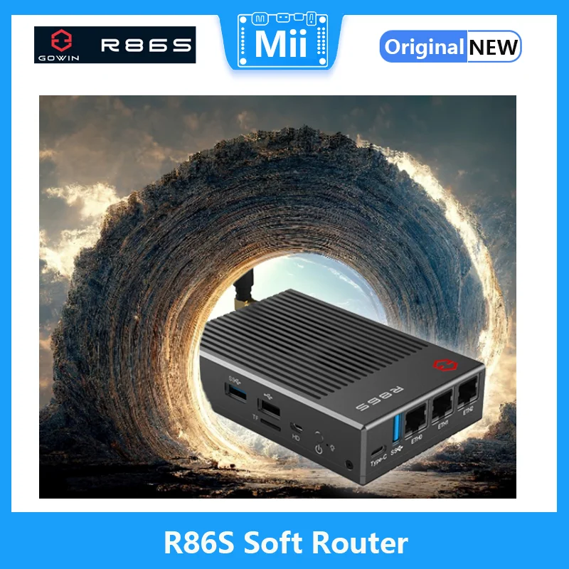 พอร์ตมัลติเน็ตสำหรับ R86S Intel Mini Host N6005 N5105 8GB/16GB/32GB พอร์ต10กิกะบิตไฟเบอร์2.5G