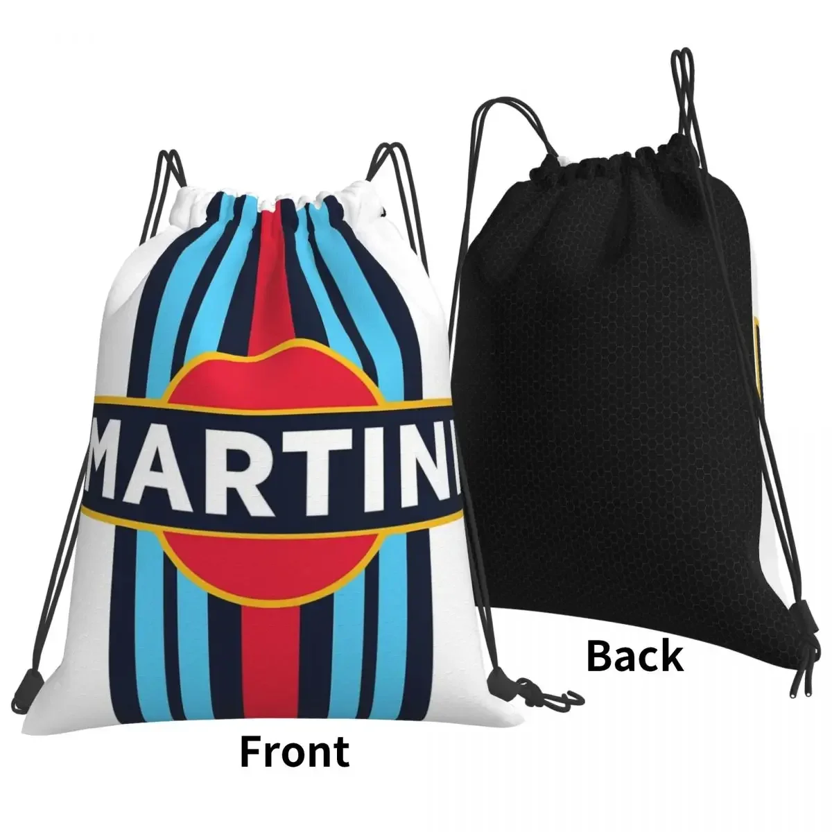 Martini Racing-mochila multifunción para hombre y mujer, bolso portátil con cordón, bolsillo para zapatos, libro