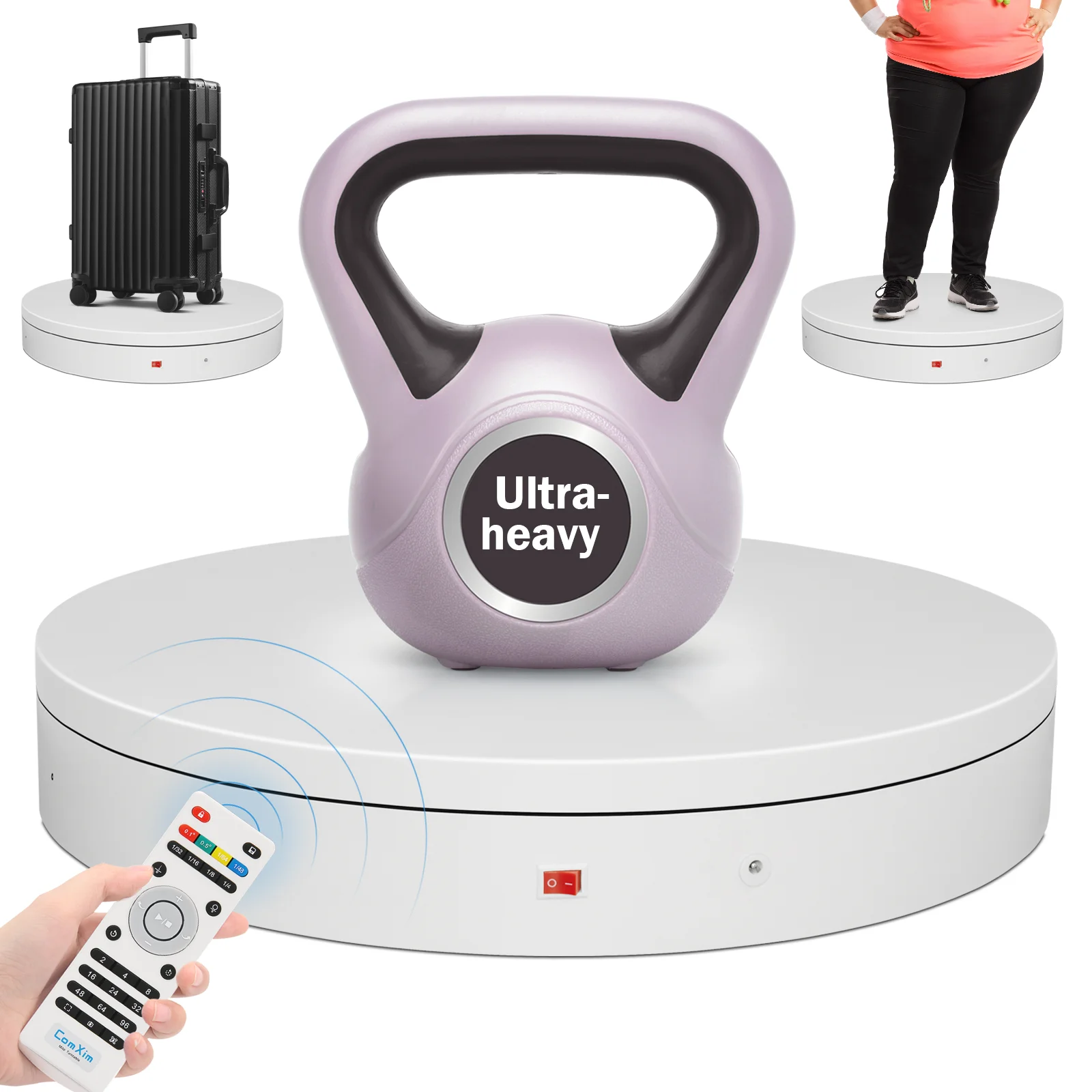 

MT500RL100V6 Remote Motorized Turntable Rotating Display Stand Spinning Rotating Platform 360 photo booth lazy susan