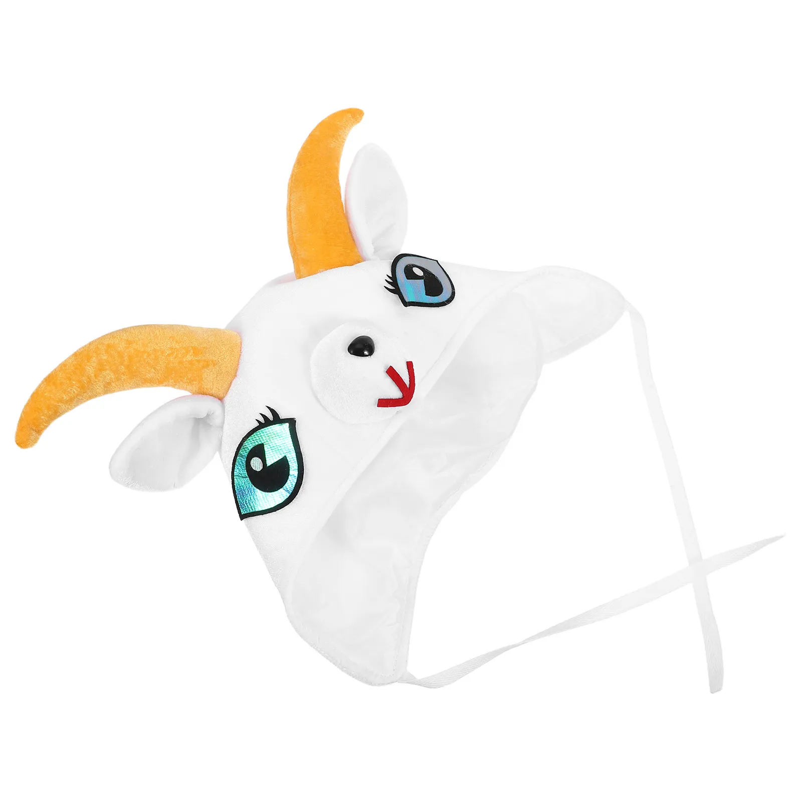 

Мультяшный головной убор в виде головы козла с ушами и рогами, костюмная шляпа, головной убор для вечеринки, реквизит для фотосессий, аксессуары для ролевых игр