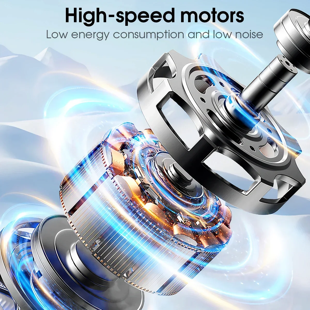 USB Rechargeable Handheld Fan 1200mAh 6 Speeds Foldable LED Light Blade Portable Mini Fan Personal Cooler for Home Gift