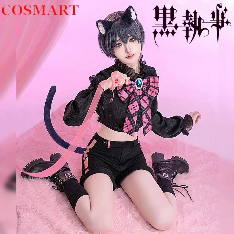 

COSMART Anime Black Butler Ciel Phantomhive Sweetheart Seduction Game Suit Uniform Cosplay Costume Halloween Party Outfit Men