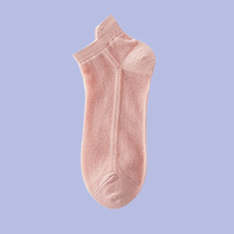 Chaussettes courtes d'été pour femmes, 5/10 paires, bateau fin, noir et blanc, maille, oreille, sport, bonbons, document, peu profondes, nouvelle collection 2024