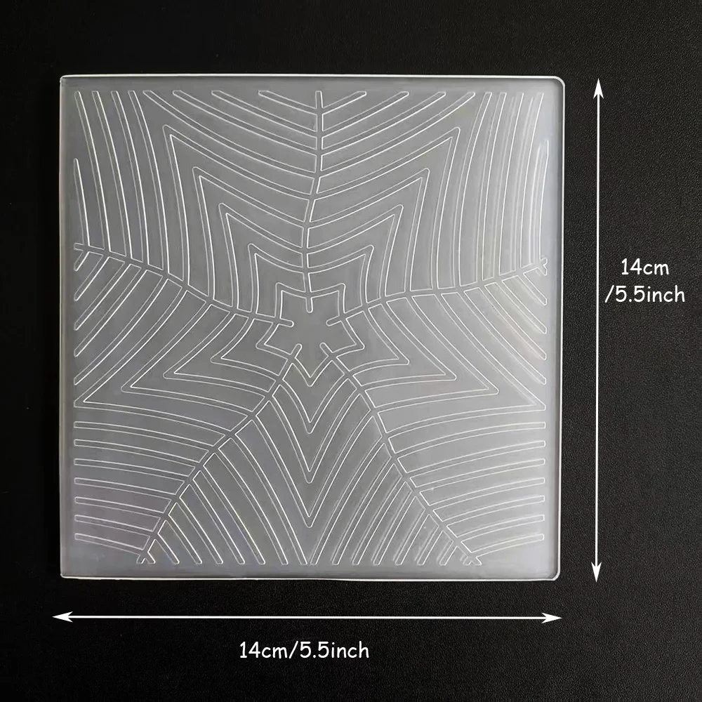 Circular Texture/Rhombus Grid/2D Plastic Embossing Template Folders for Card Making Photo Album DIY Scrapbooking view 3