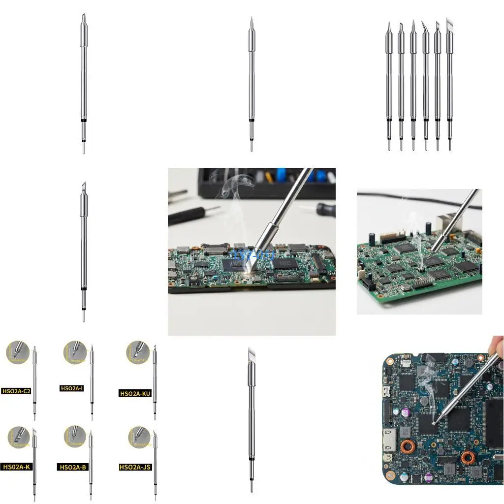 

E15A 1/6Pcs Soldering Tip Soldering Station Tip Soldering Iron Tips Welding Tool