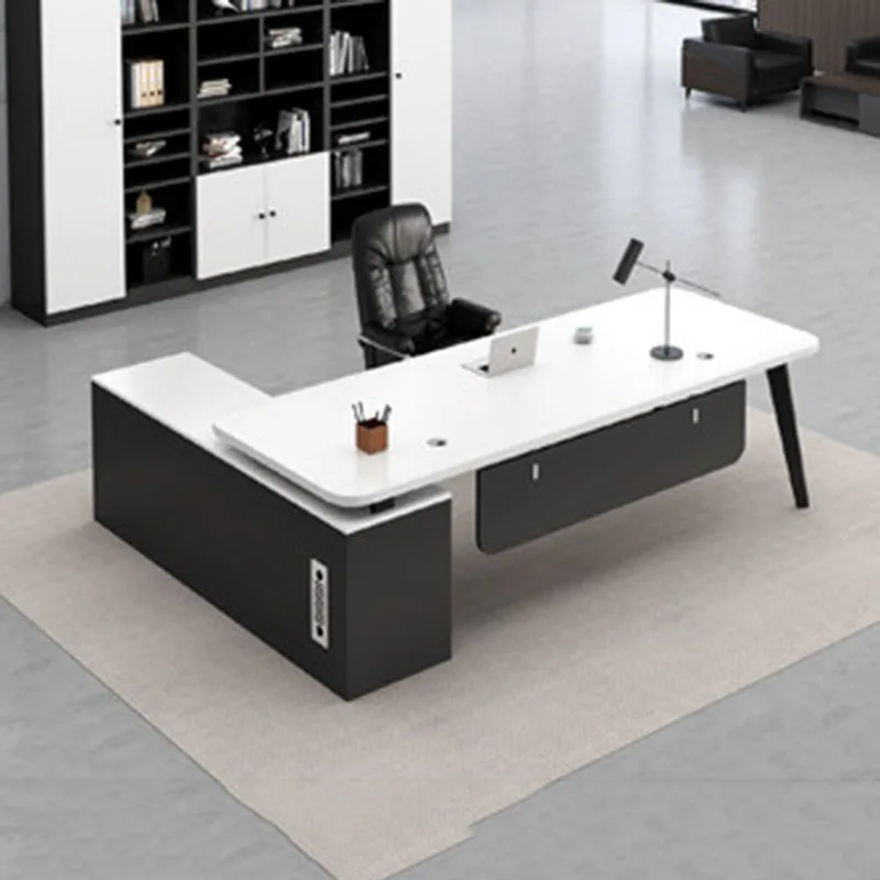 

modern study office desk space saving design large nordic aesthetic luxury office desk standing mesa ordenador salon furniture