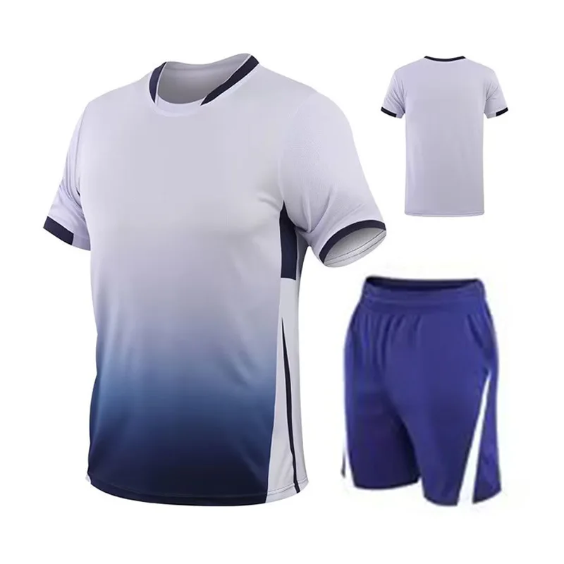 Summer quick drying sports suit slim men's casual fashion running training suit loose and breathable fitness suit tops for men