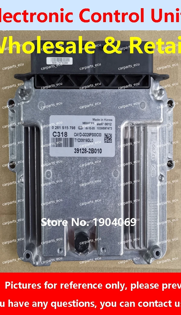 

39102-2B136 B28 ECU Engine Computer 39133-2B068 GE56 Control 39102-2B135 B27 Module MEG17.9.8 Fit For 39128-2B010 C318