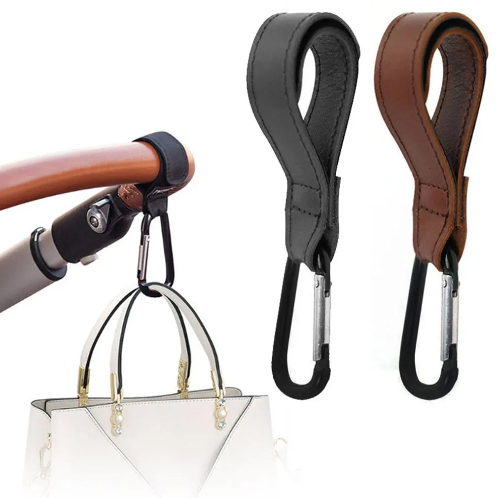 

Stroller Hook Premium Cowhide Infant Carriage Hook For Hanging Purse Diaper Bags Perfect Cart Organizer Stroller Supplies