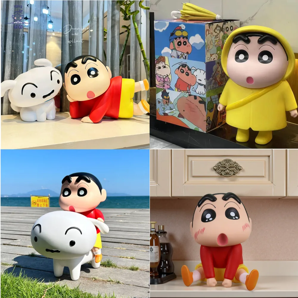 

40cm Crayon Shin-Chan Figure Noob Ah Dai Large 1:1 Model Ornaments Japan Nohara Shinnosuke Lying Side Position Doll Toy Gift