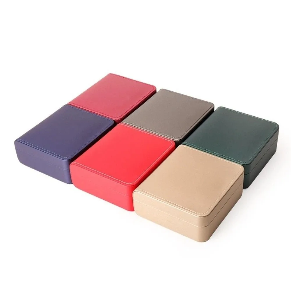 

Large Capacity Sle Jewelry Storage Box PU Flip Up Jewelry Displasy Box Round Corner Multi-Function Jewelry Set Box