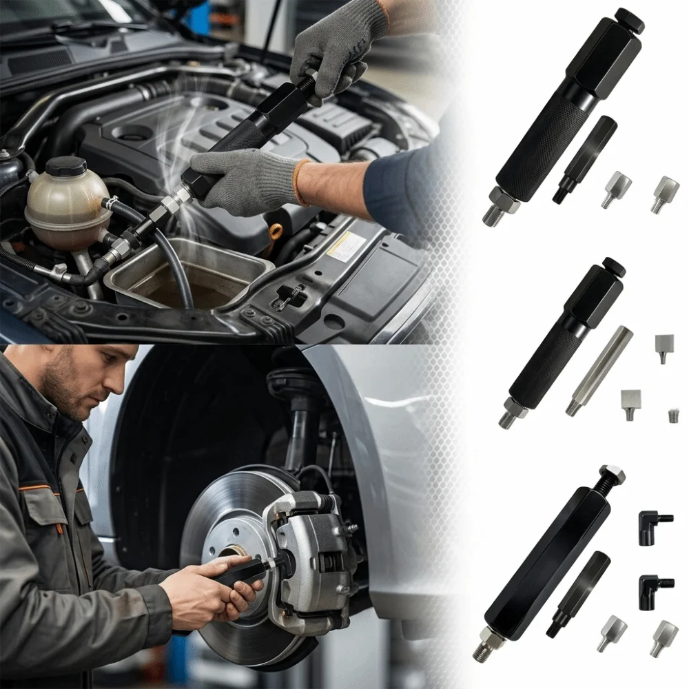 High-Pressure Grease Fitting Unclogging Tool Heavy-Duty Multiple Interchangeable Connectors High-Pressure Unclogging Tool