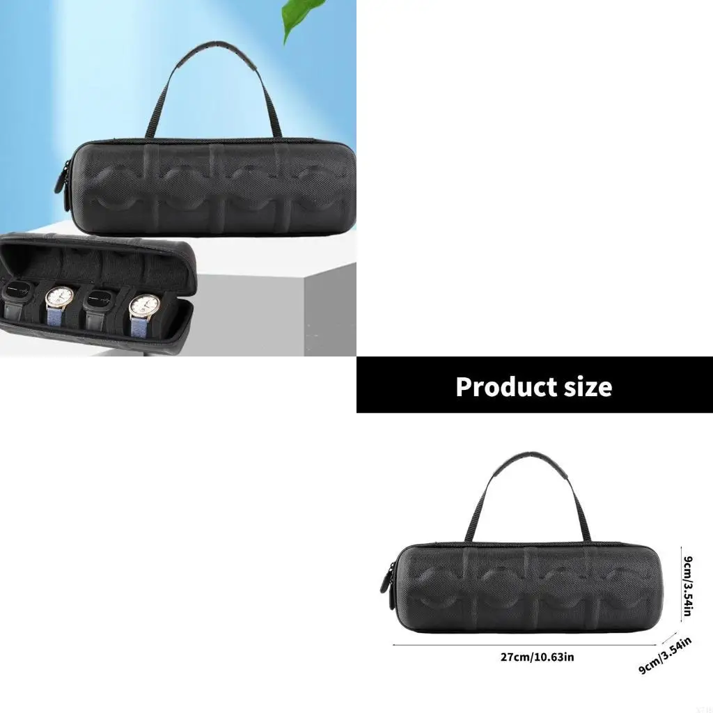 

Versatile Watch Carrying Case with 4 Compartments for Business and Leisure Trips