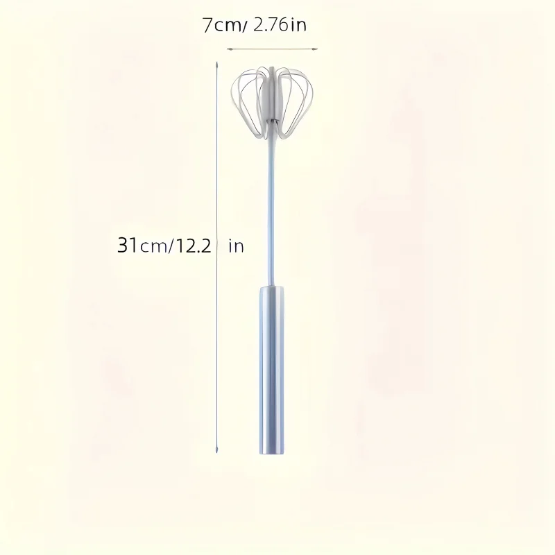1pc Stainless Steel Multi-Function Whisk and Milk Frother Handheld Manual Beater Mixer for Eggs Cream Essential Kitchen Gadget