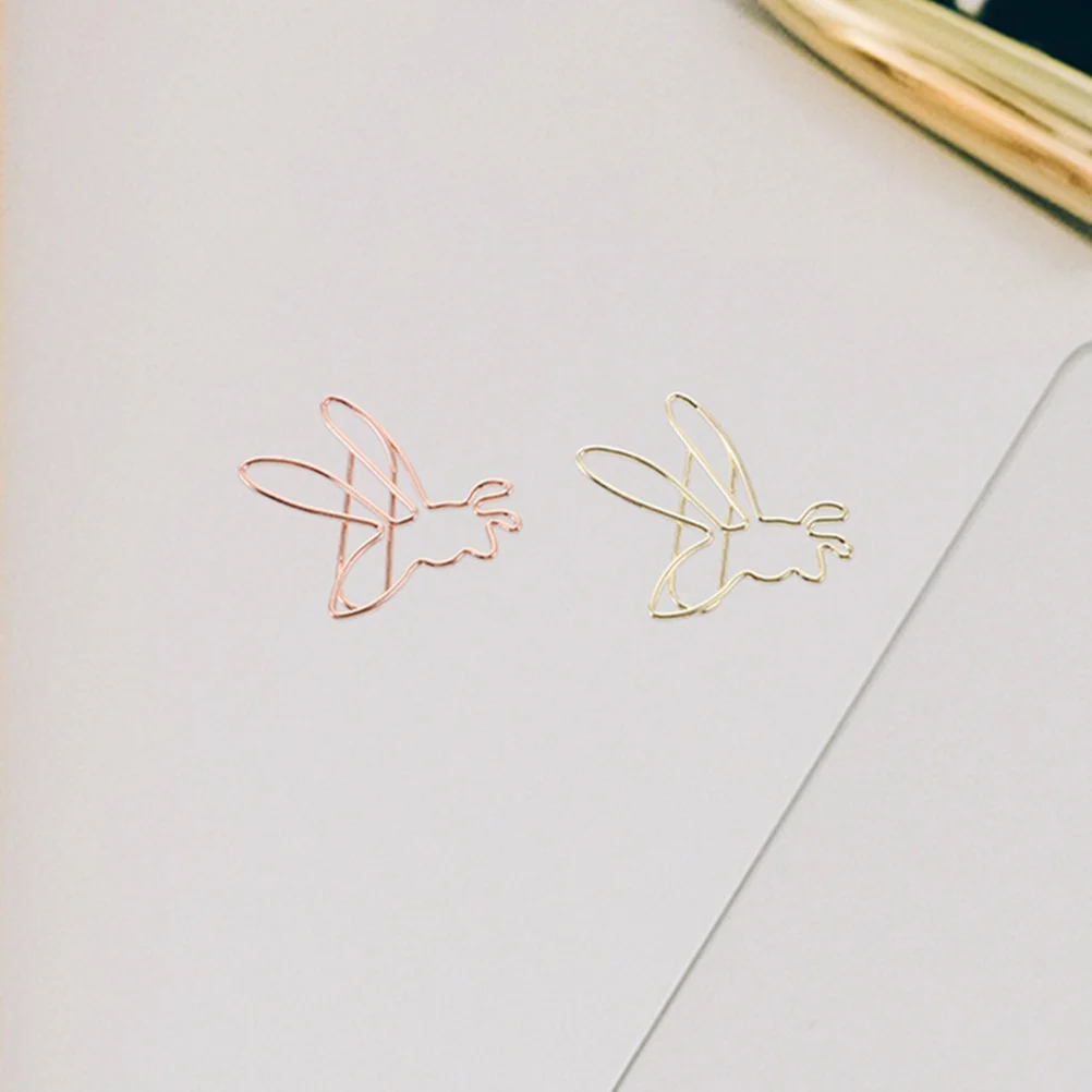 

24pcs Shaped Paper Clips Adorable Metal Zinc Alloy Document Clips Decorative Office Supplies Cute Small Clamps For