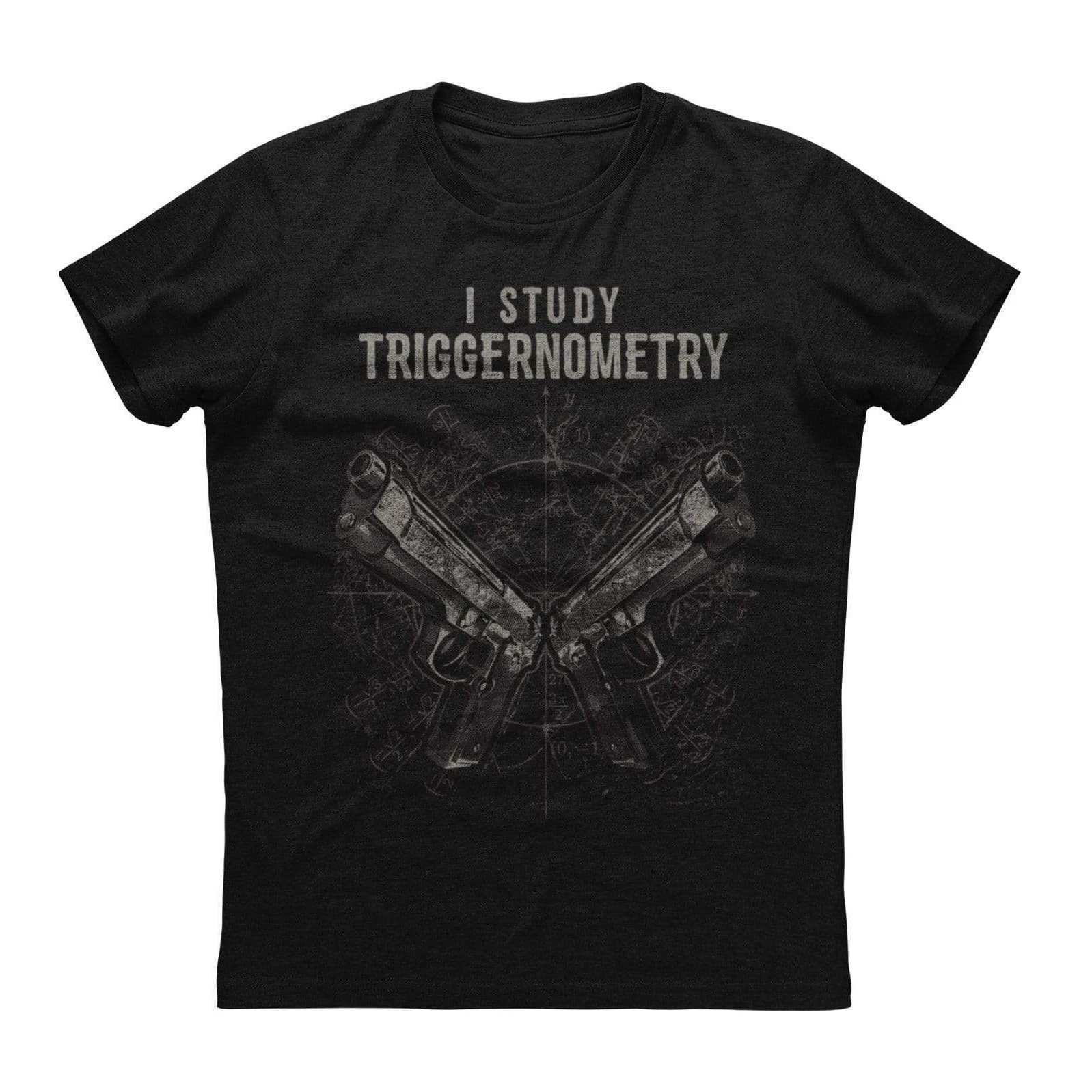 

I Study Triggernometry Vintage Gun Owner Patriotic T-Shirt New 100% Cotton O-Neck Short Sleeve Casual Mens T-shirt Size S-3XL